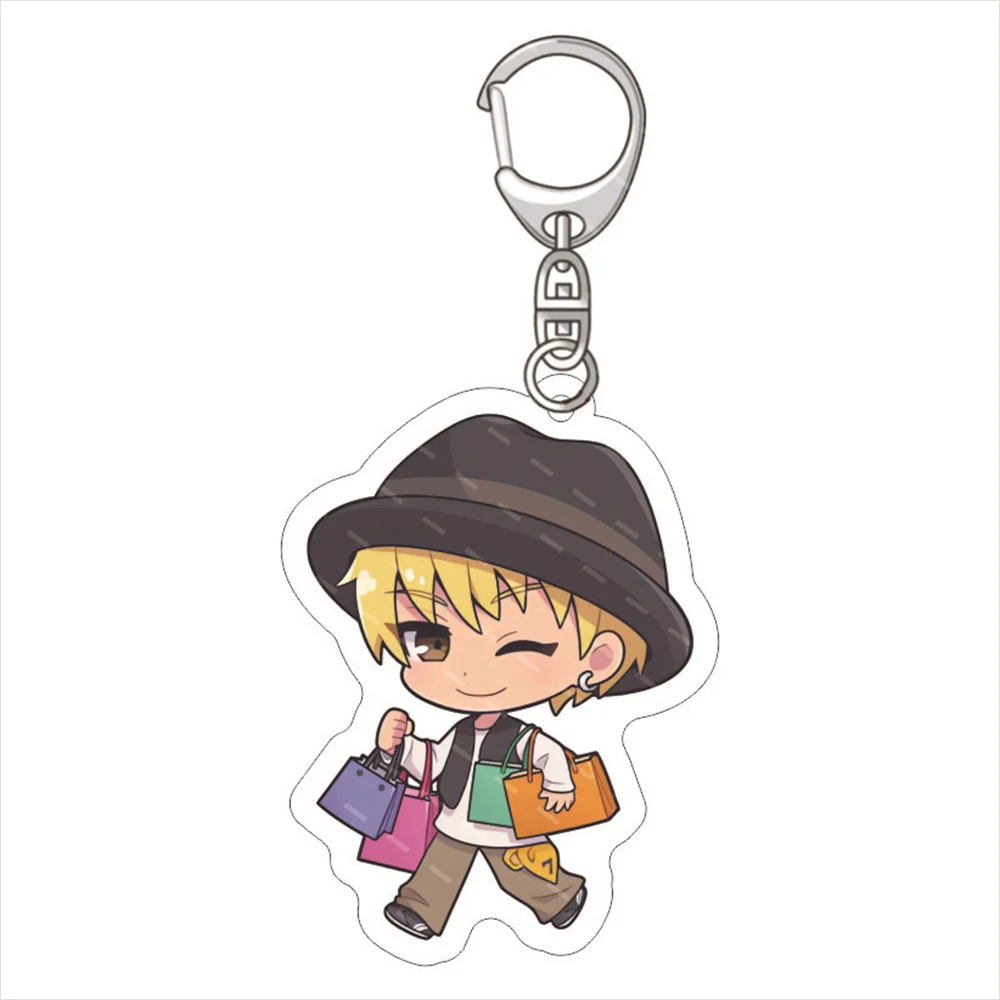 

Cute Anime Kuroko's Basketball Last Game Keychain Cartoon Characters Acrylic Pendant Keyring Jewelry firend Toy Gift