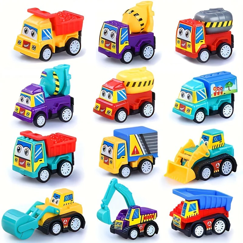 5/10/15/20 piezas Mini Coches de Retroceso, Juguetes de Vehículos de Ingeniería, Recuerdos para Fiestas de Cumpleaños Infantiles, Premios para el Aula, Regalo de San Valentín