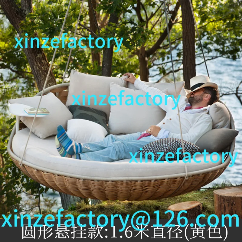 Anpassbare Lazy Hängematte aus Rattan für den Innenbalkon