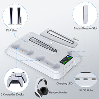 Multifunctional Cooling Base YH66 – For PS5 Standard (Digital/Disc), Slim (Digital/Disc) & Pro Consoles
