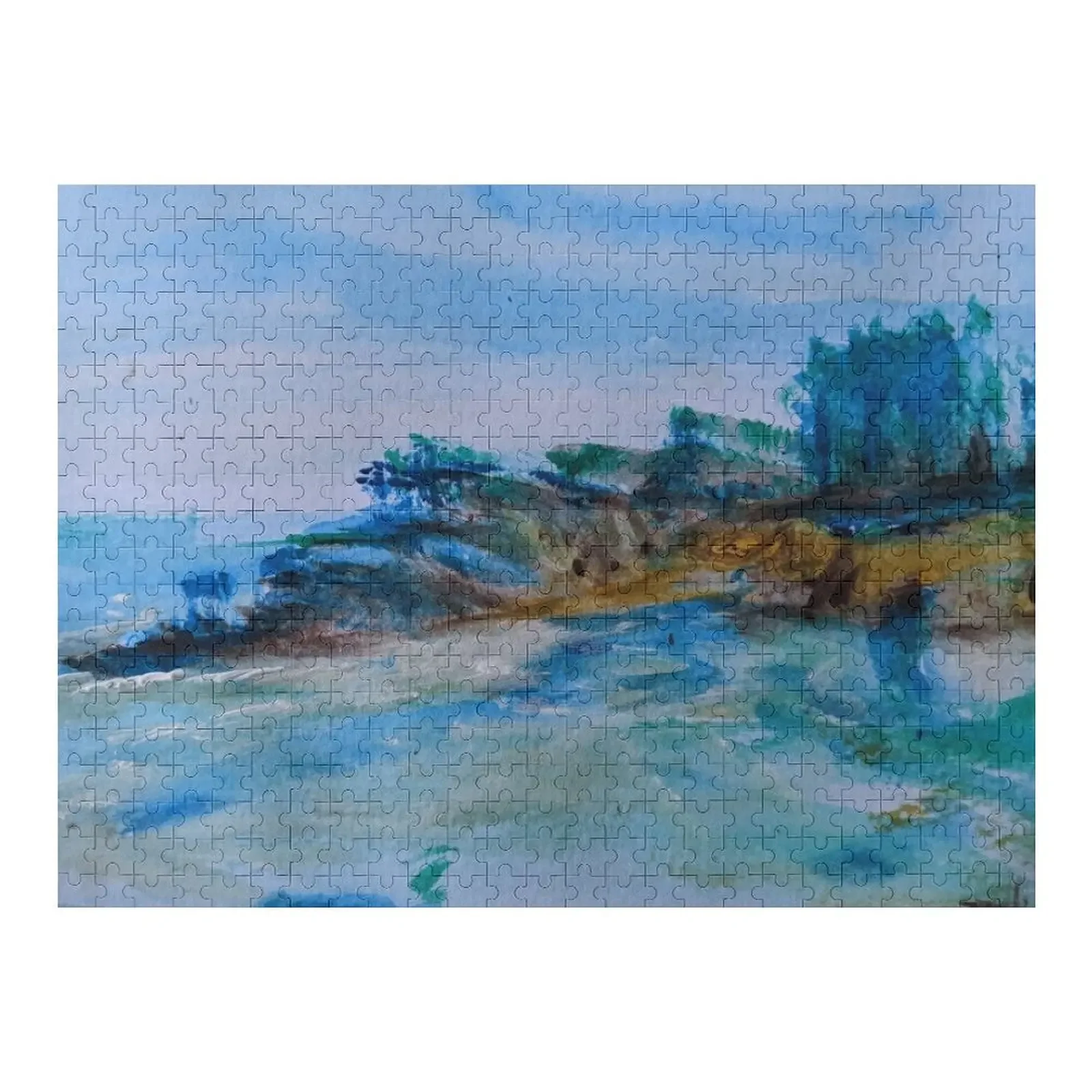 

1000 дней живописи в Кипящей заливе - акрил на бумаге Пазл Деревянная фотография Персонализированный деревянный пазл с животными