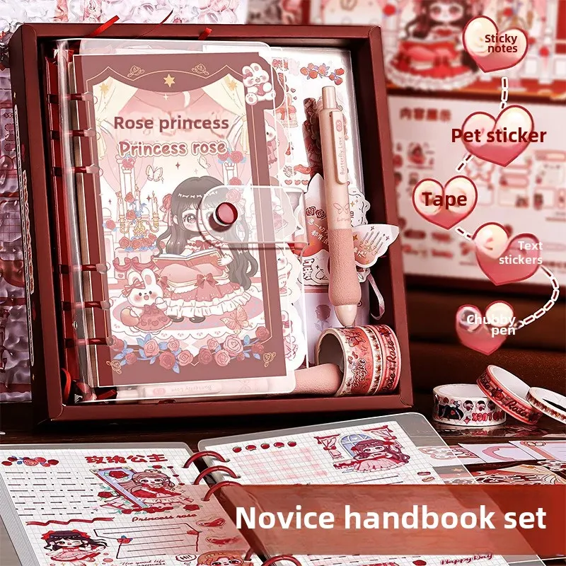 Cute Bear Account Book Suit Box Office Supplies Tool For Children And Women's Heart Shaped Scribbling Tool Account Book