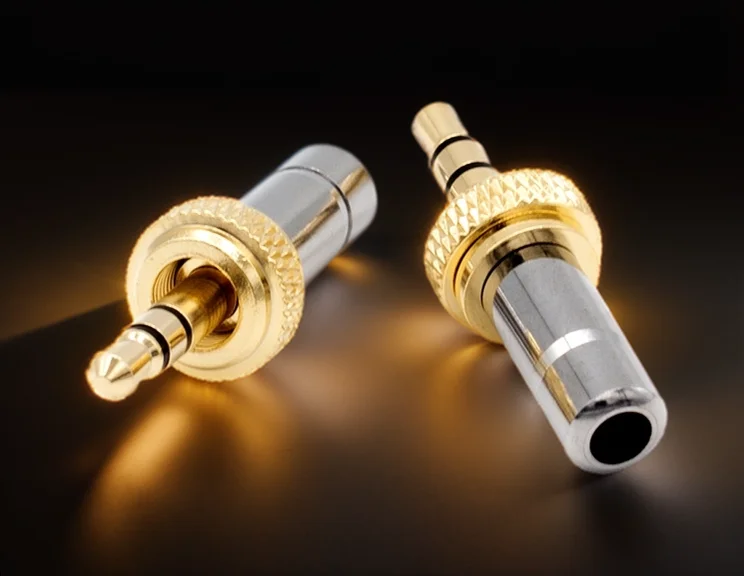 ■   Chapado en oro con cerradura, tornillo pequeño de rosca interna de tres núcleos de 3,5mm, adecuado para receptor de abeja pequeña Sony D11 B03 P03 P2