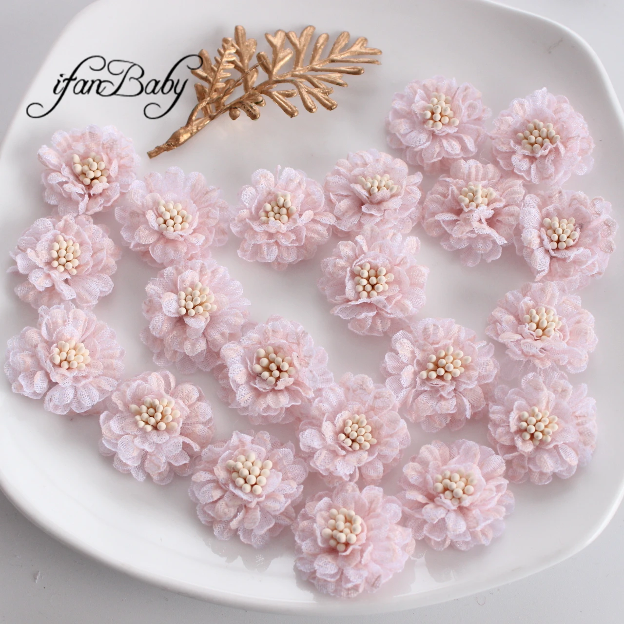 3cm LACE  Korean Daisy DIY Handmade Flower Hair Accessories Floral Fabric Flowers