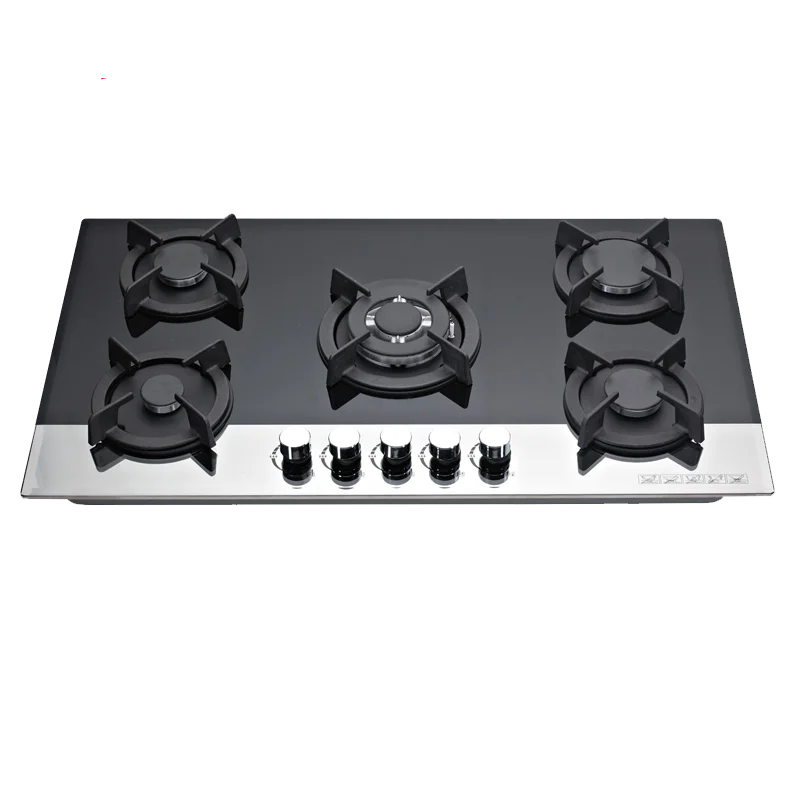 Home Kitchen Appliance Built-in 5 Burners Black Stainless Steel Gas Hob Stove with Electronic Ignition Flameout Protection 36 in