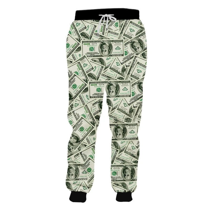 New Dollar 3D Print Causal Clothing Fashion Men Women Tracksuits Crewneck Hip Hop Pants Plus Size S-7XL Joggers Men