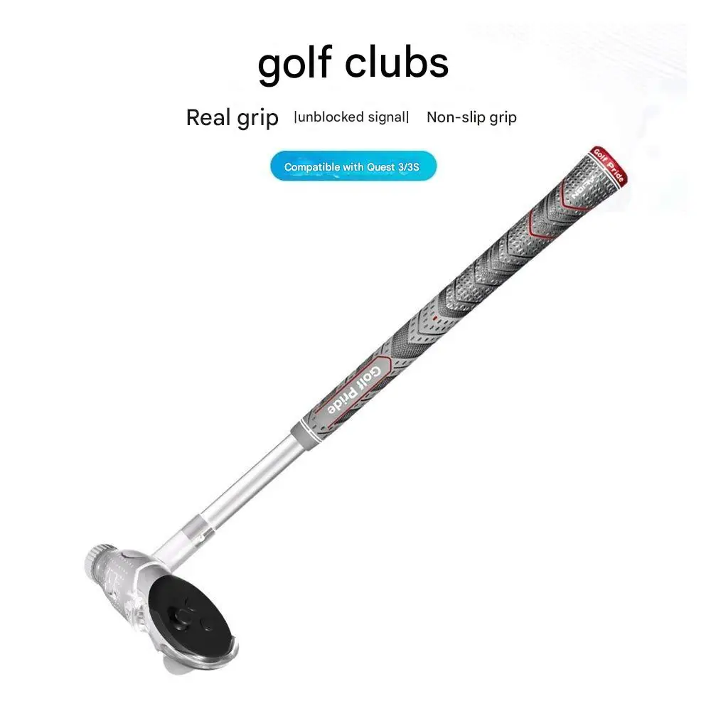 

For Meta Quest 3/3S games Golf Club Golf Tennis Baseball Rod Realistic grip sensation for Meta Quest 3 VR Handle Accessories