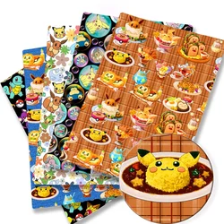 Pokemon Cartoon Fabric140*50cm Handmade Sewing Patchwork Quilting Baby Dress Home Sheet Printed Fabric Fabric Sewing Kids