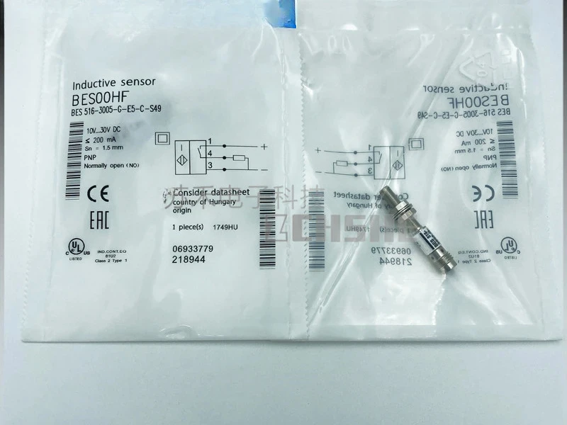 

BES00HF BES 516-3005-G-E5-C-S49 Бесконтактный переключатель M5, штекер PNP, нормально открытый датчик