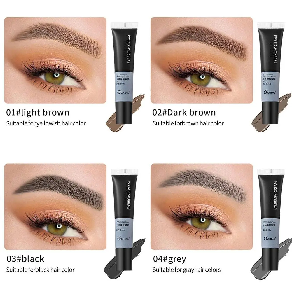 Peel Off Eye Makeup Semi Permanent Eyebrow Fast Tint Dyeing Waterproof Eyebrow Tattoo Cream Eyebrow Gel M6a8