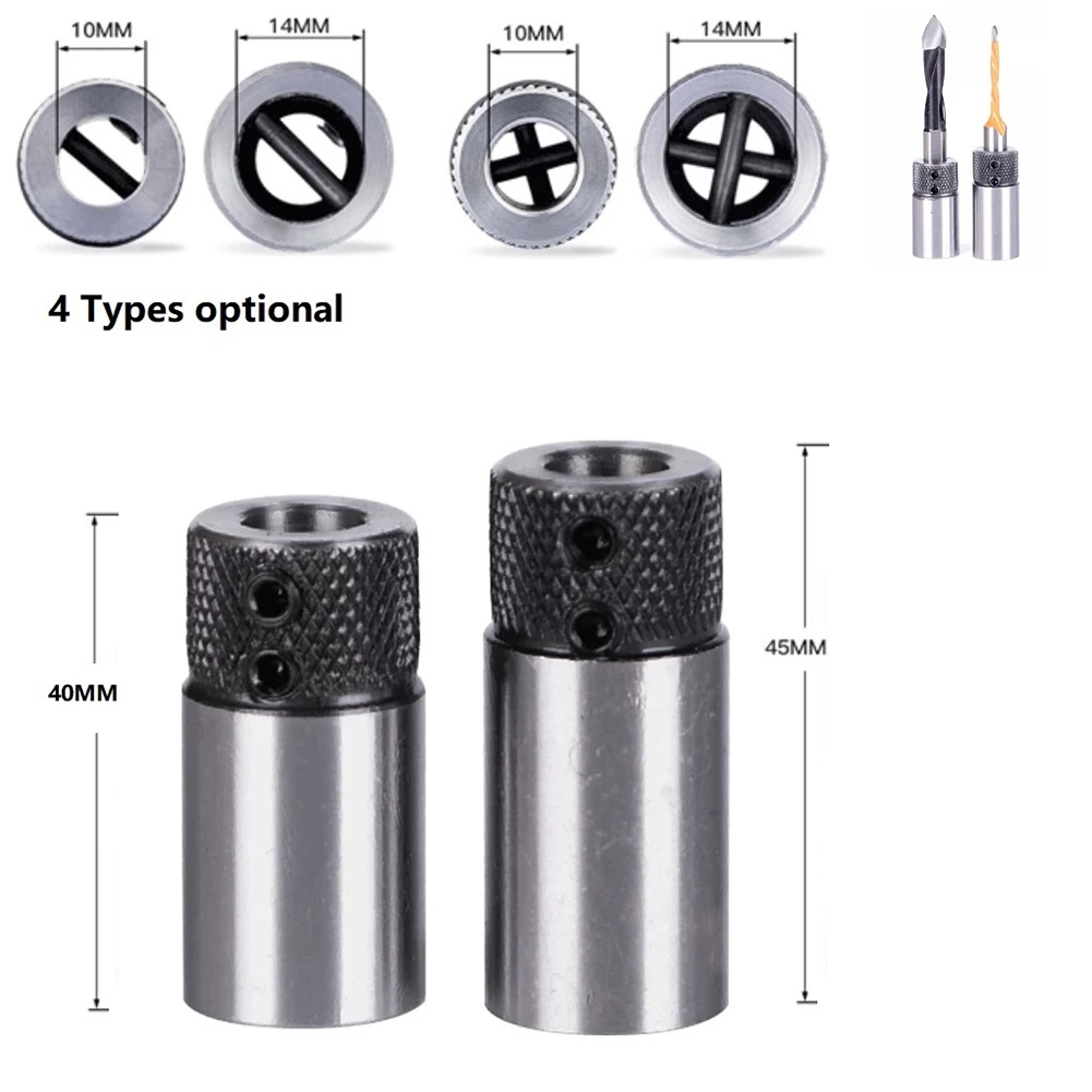 1PC Woodworking Drill Row Cross Sleeve Clamp Drill Base Drilling Rig Collet Chuck 20x40L/20x45L Wood Collet Chuck