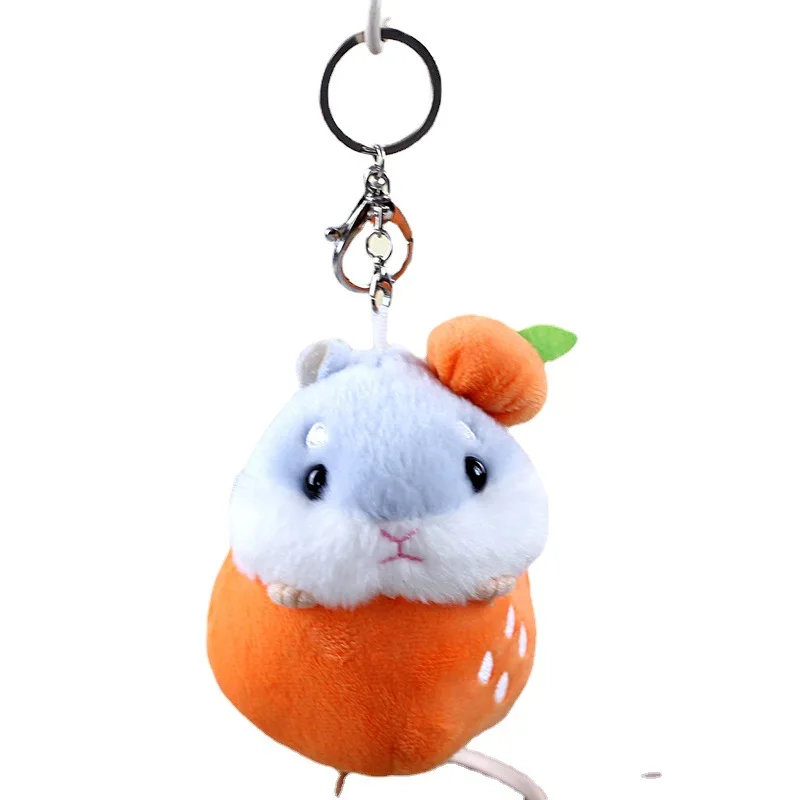 Creative Fruit Hamster Plush Toy Doll Cute Little Hamster Keychain Pendant Girl Bag Hanging Jewelry Gift