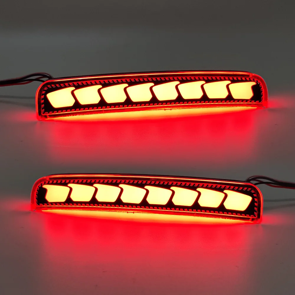 For Malaysian Toyota PERODUA ALZA 2014 Myvi LED Rear Bumper Light with Flowing Steering Brake Driving Dragon Scale 3 Functions