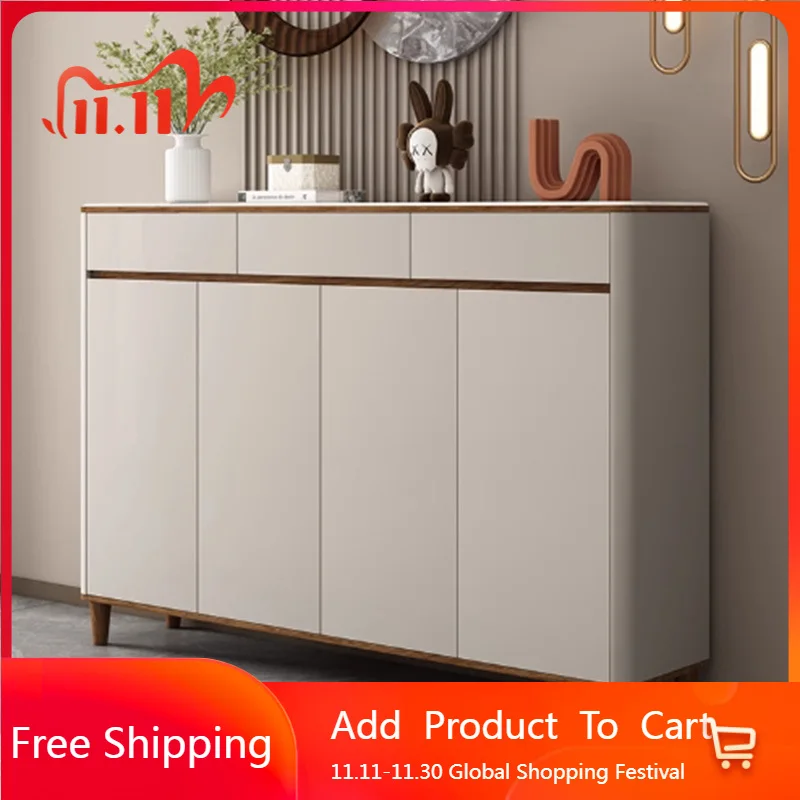 

Italian Minimalist Display Shoe Cabinet Nordic Modern Hallway Narrow Shoe Shelf Designer Shelves Archivadores Home Furniture