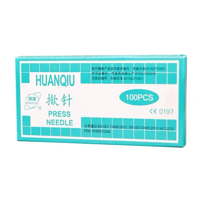 Ear Press Auricular agulha de acupuntura, agulha médica, 10 caixas, SZ, 0,22*1,5 milímetros, 0,25*1,3 milímetros, 0,25*2 milímetros, 0,22*1,5 milímetros