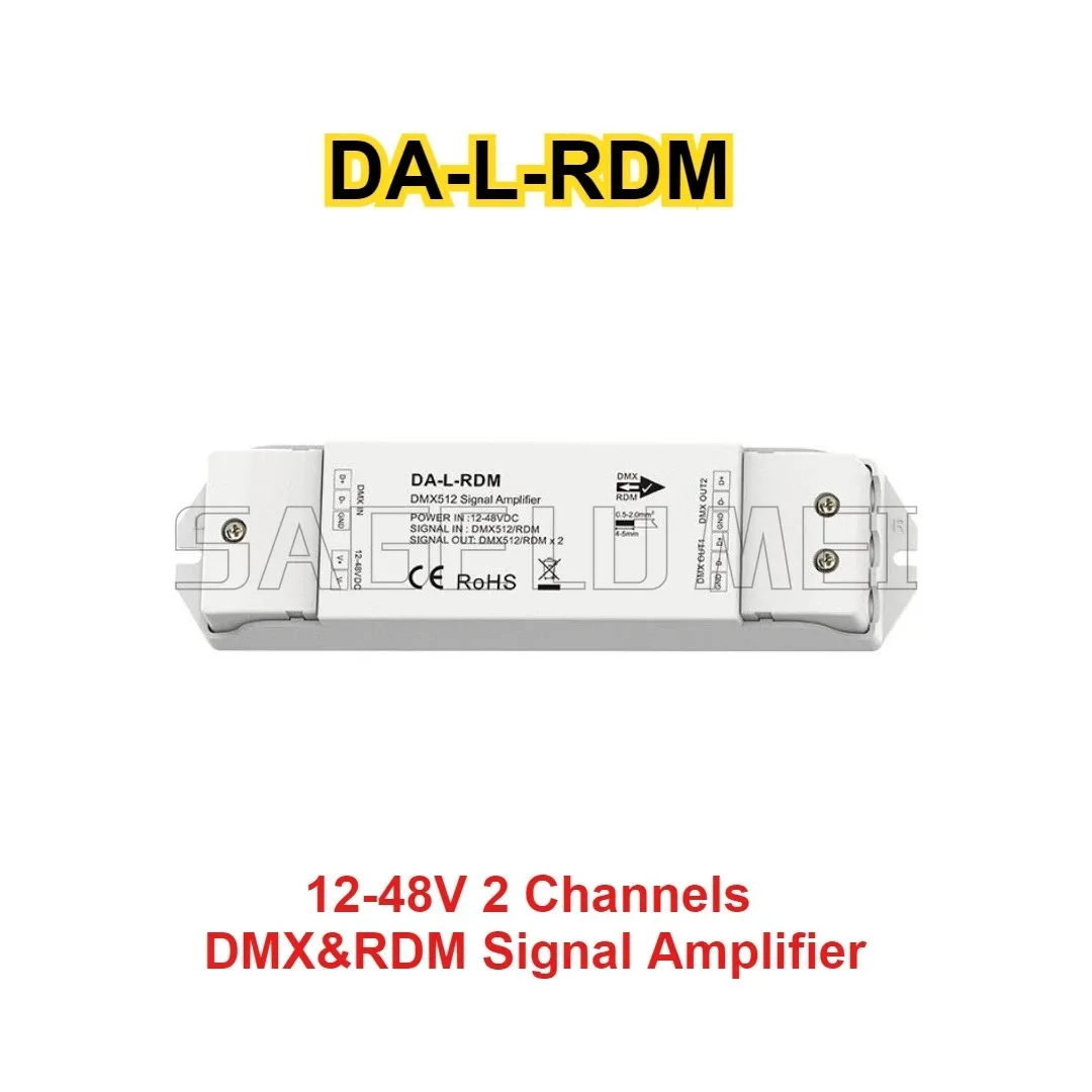 DA-RDM DA-L-RDM Skydance 2-канальный усилитель сигнала DMX и RDM DMX512 Усилитель сплиттера сигнала DMX-декодер Контроллер DC12-48V