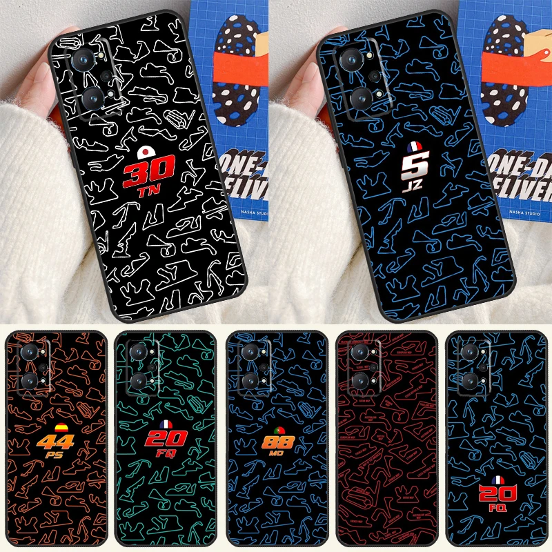 Moto Race Tracks For Realme 10 11 Pro Plus GT Neo 5 2T C21Y C30 C31 C33 C35 C55 OnePlus Nord CE 2 3 Lite Case