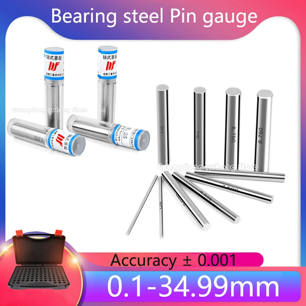 1Pcs Pin Gauge Smooth Plug Gauge Hole Gauge Size 0.5-5.99mm 6-9.99mm 15mm 27-29.99mm Cylindrical Pin Gage Gauge Measuring Tools