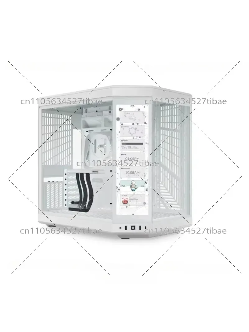 Y70 Touch Dual Chamber Mid Tower PC Case with 4K LCD Touchscreen – Modern Aesthetic Design