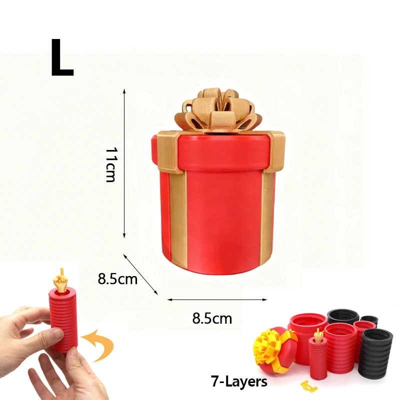 

Funny Prank Gift Annoying Nested Screw Gift Box Middle Finger Novelty Adult Toy Surprise Box With Screws Annoying Present