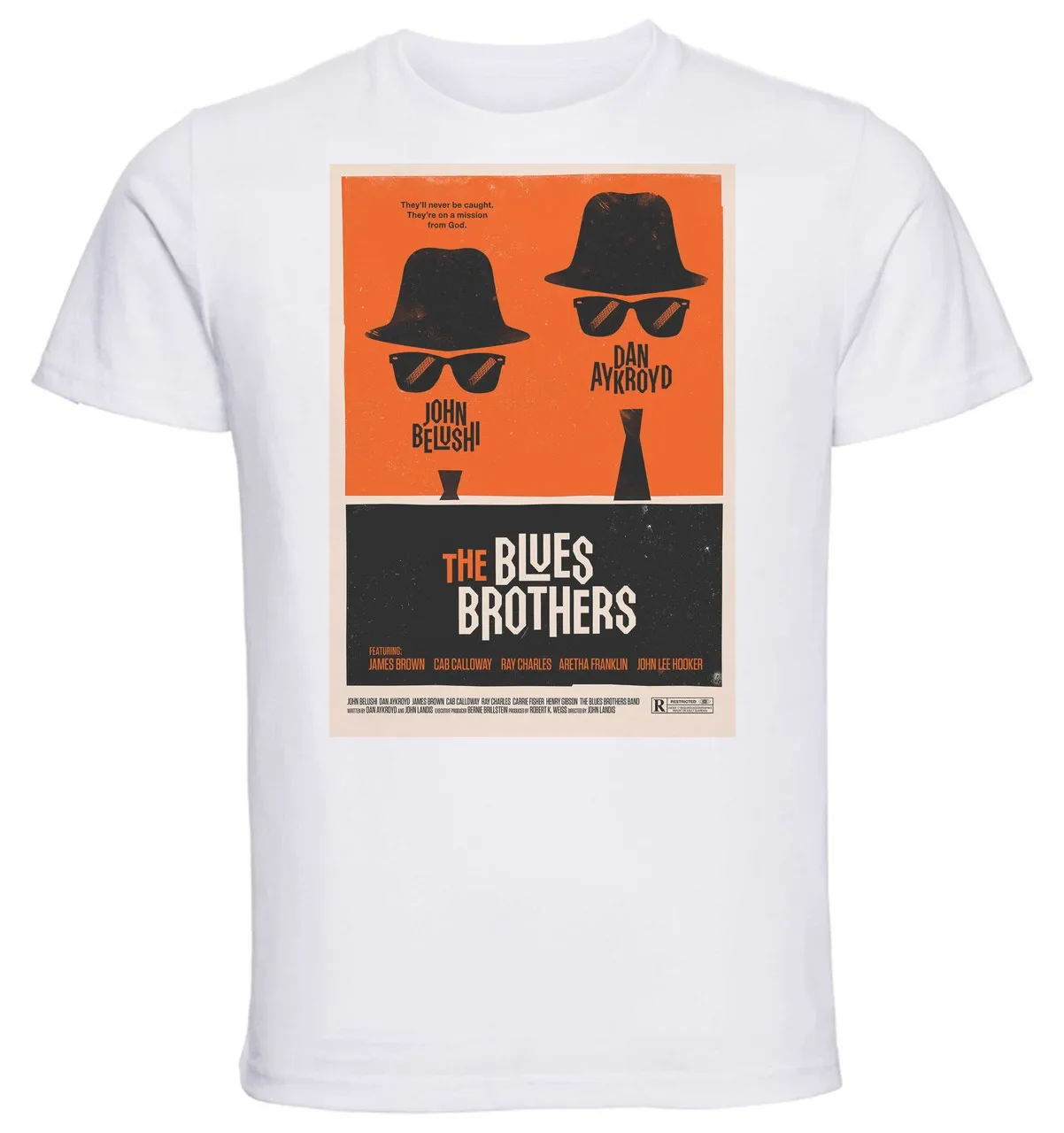 T-shirt Unisex - White - Playbill Film - The Blues Brothers