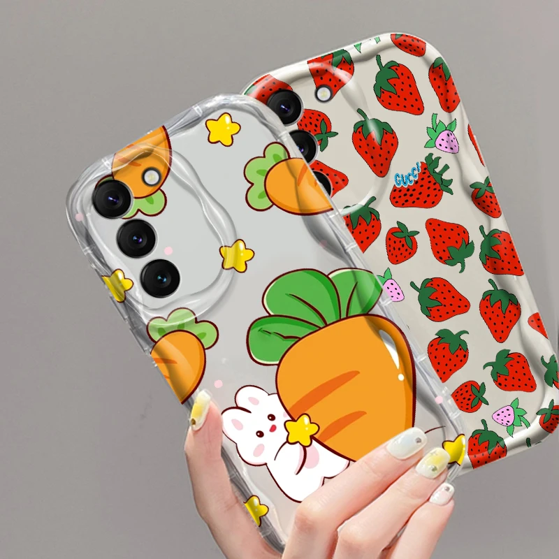 

Strawberry Carrot Banana Cute For Samsung S24 S23 S21 S20 Ultra Plus FE A73 A72 A71 A51 A31 A05S A05 A04 5G Wave Oil Soft