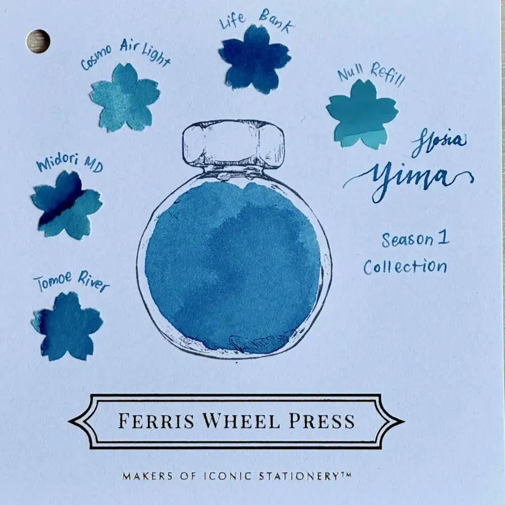 Hosia Ink Studio, Yima, Gradient Chromatography Sheen Schrijfpen Inkt 30ml