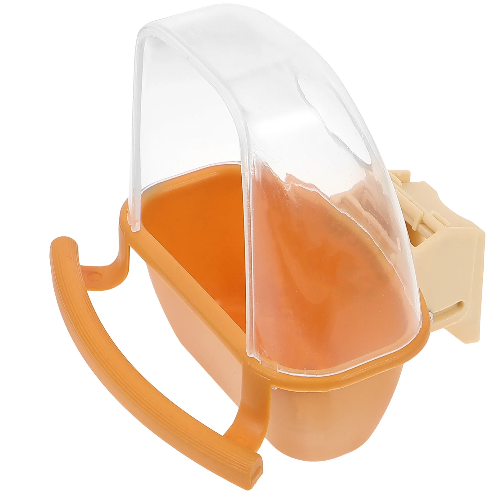 

Outdoor Bird Food Cup Yellow Color Plastic Buckle Design Feeder Large Capacity Easy to Fill Clean For Birds Rabbits Hamsters