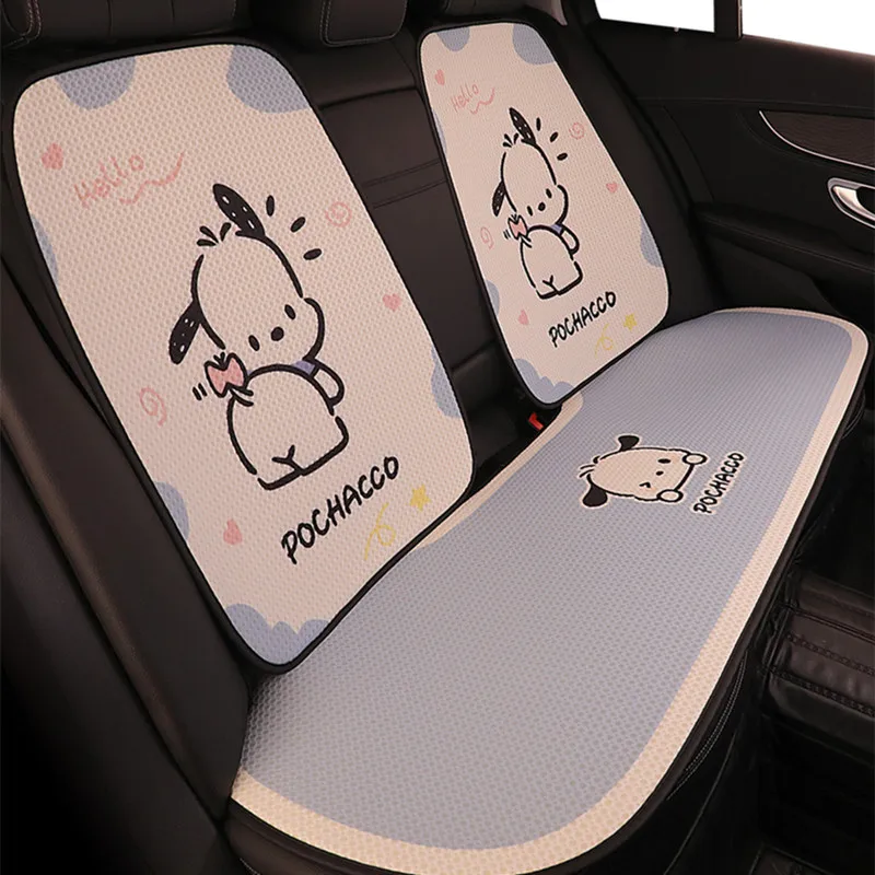 New Cartoon Car Seat Cushion Protector Cute Breathable Ice Silk Fashion Car Seat Cushion Cover Non Sweat Interior Accessories