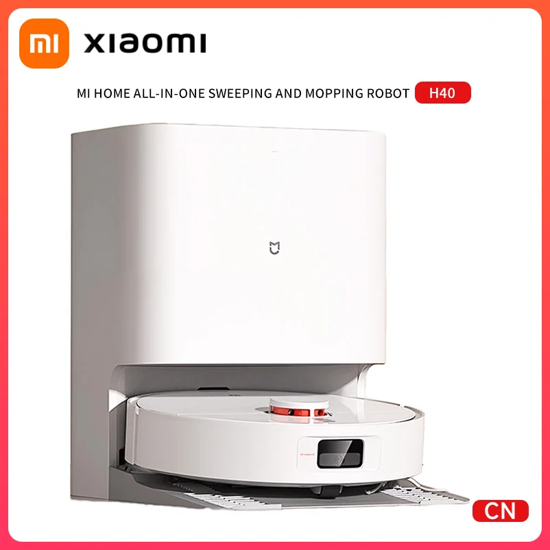 Aspirador Robô Xiaomi H40, aspiração poderosa de 10.000 Pa, limpeza ultra precisa com navegação LDS, 2-em-1: Aspira e lava.