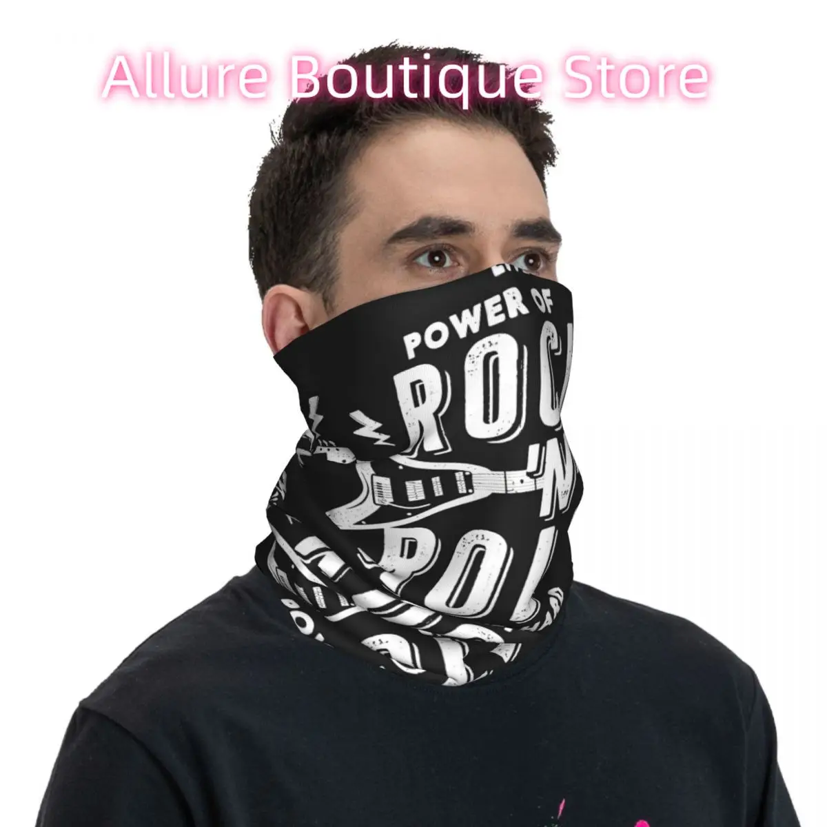 خمر روك أند رول الموسيقى باندانا غطاء الرقبة التفاف وشاح بالاكلافا ركوب الدراجات للجنسين الكبار تنفس
