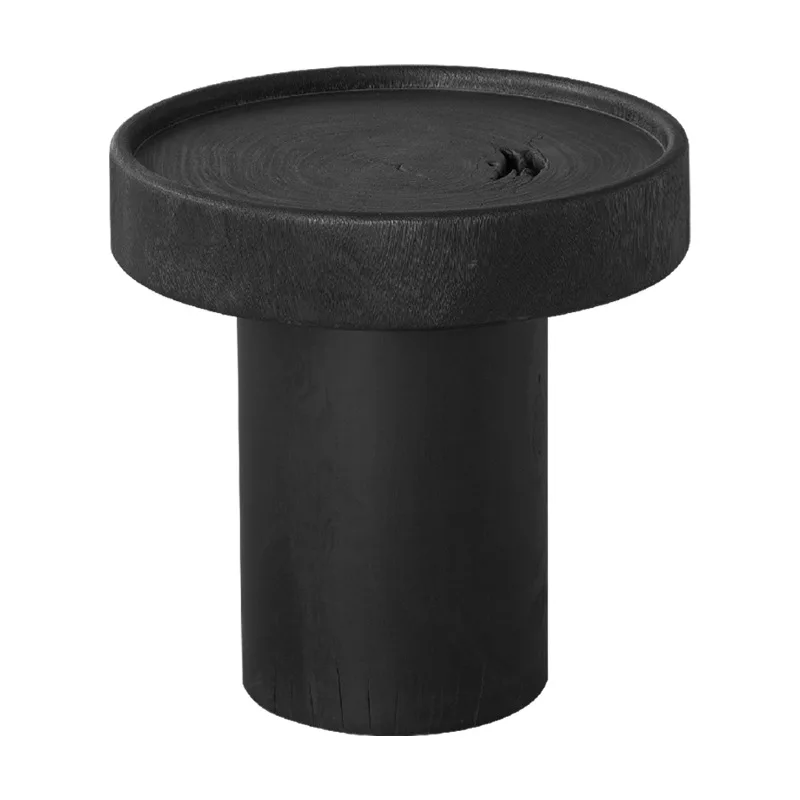 Round tree stool coffee table bedside table, homestay log retro coffee table combination