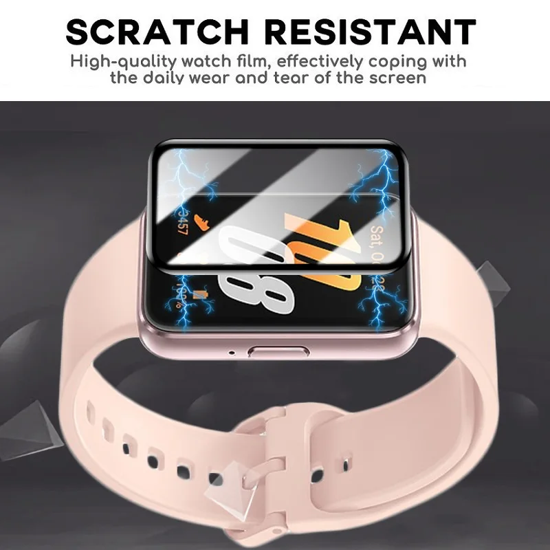3PCS 3D Curved Edge Screen Protector for Samsung Galaxy Fit3 Smart Watch Full Cover HD Clear Soft Protective Film