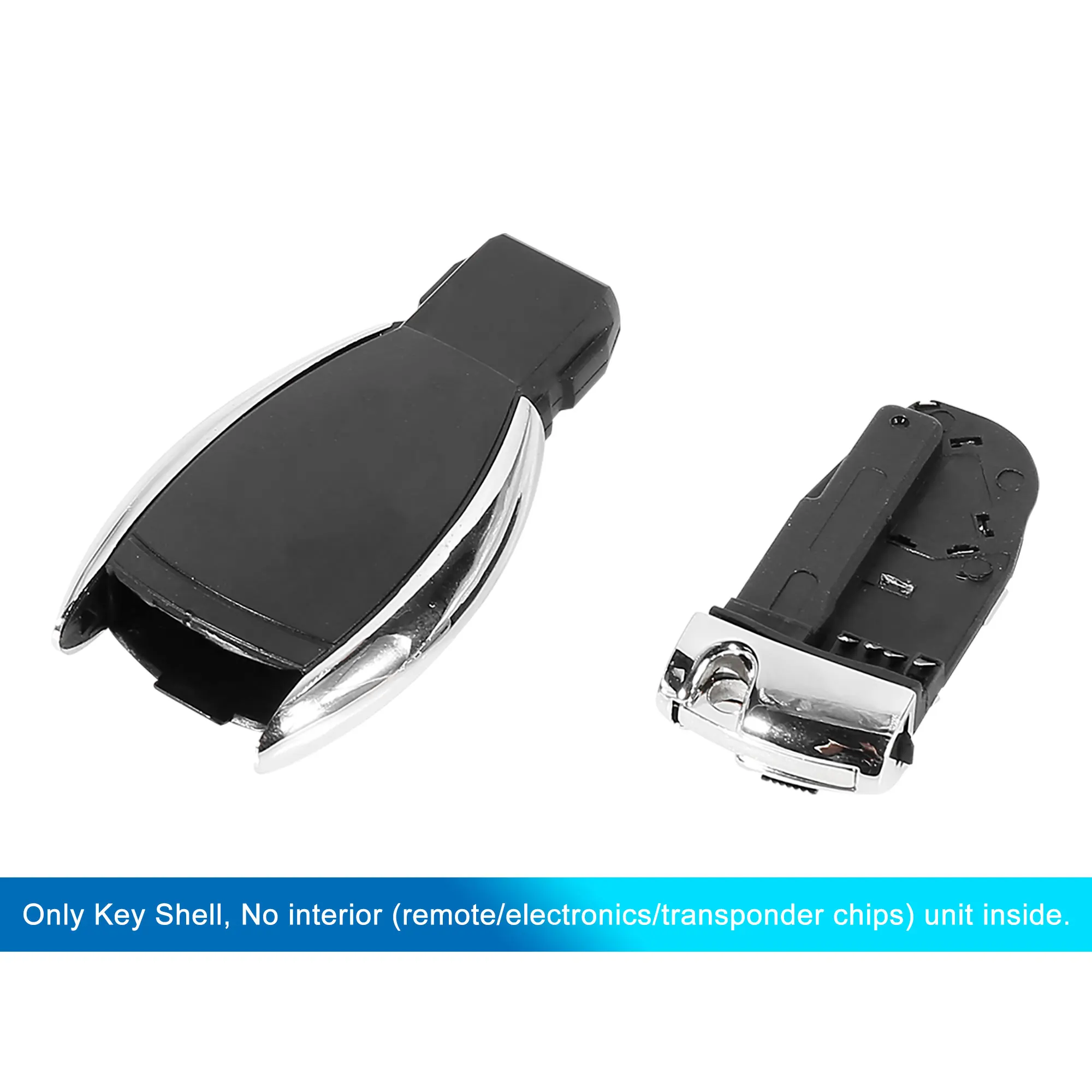 UXCELL Chiave telecomando per auto Fob Custodia Shell 2 pulsanti chiave Strumenti di copertura per Mercedes Benz 2005-2008 Accessori di ricambio