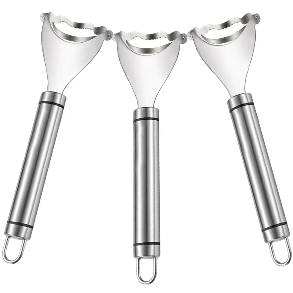 3Pcs Stainless Steel Corn Peeler Stripper Set Compact Lightweight Kitchen Gadget for Home Restaurant Food Store Easy