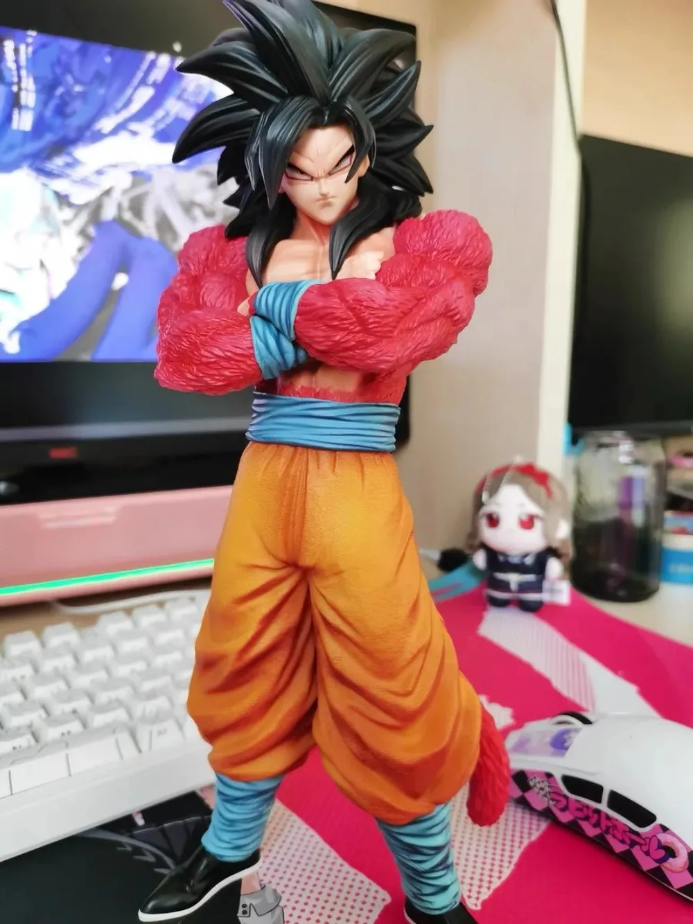 

JT Toys Dragon Ball Z Super Saiyan Son Goku Planb Ssj4 Action Figurine Double Heads 32cm Collection Model Decoration Dolls Gifts