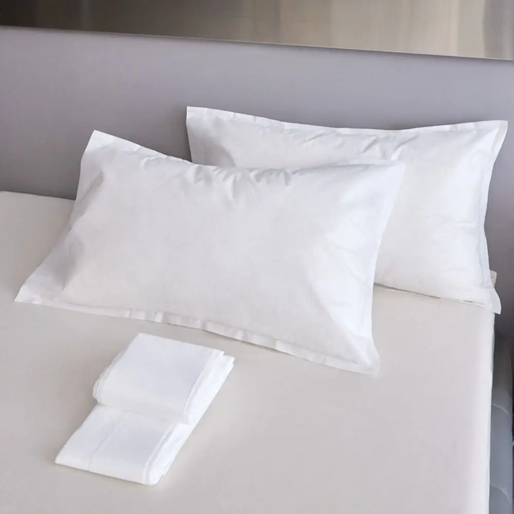 10 Pcs/ Set No Cleaning Disposable Pillow Cover Breathable Non Woven Hotel Pillowcase Anti-fouling Kitten Printing