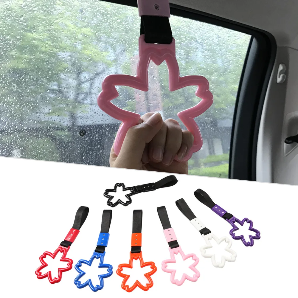 

1Pcs Flowers Styling Drift Charm Strap Drift Auto Warning Ring Car Strap Car Rear Bumper Supplies Decoration