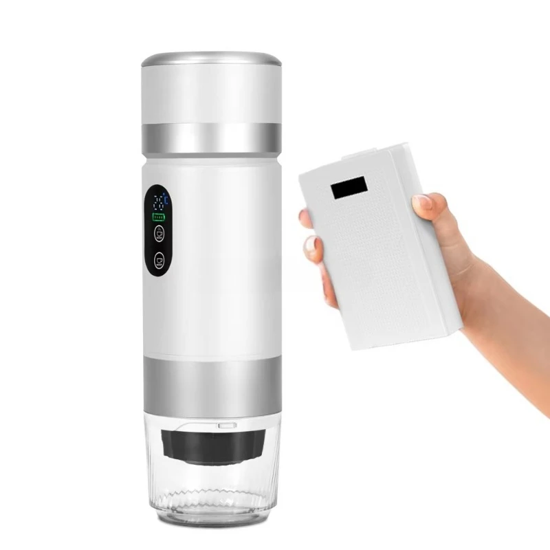 

Portable electric espresso maker USB rechargeable coffee maker, compatible with ground coffee