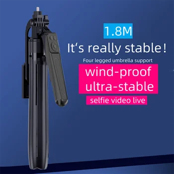 Monopod Remote Shutter With Fill Light for iPhone Samsung Xiaomi Phone Holder Mini Tripod Wireless Bluetooth Selfie Stick 2