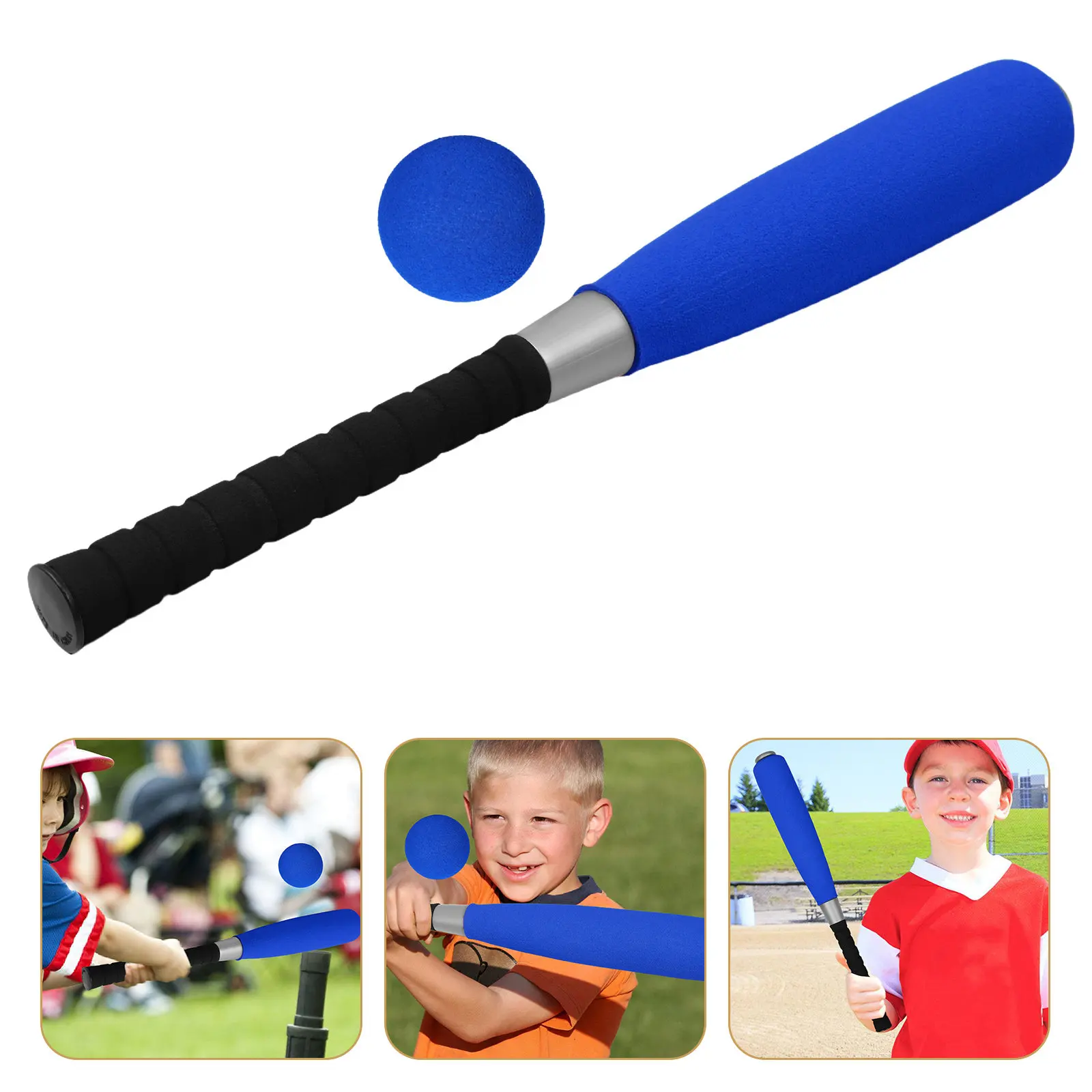 1Set Kids Baseball Bat Ball Set Bright Colors Lightweight Soft Safe for Indoor Outdoor Baseball Practice and Training