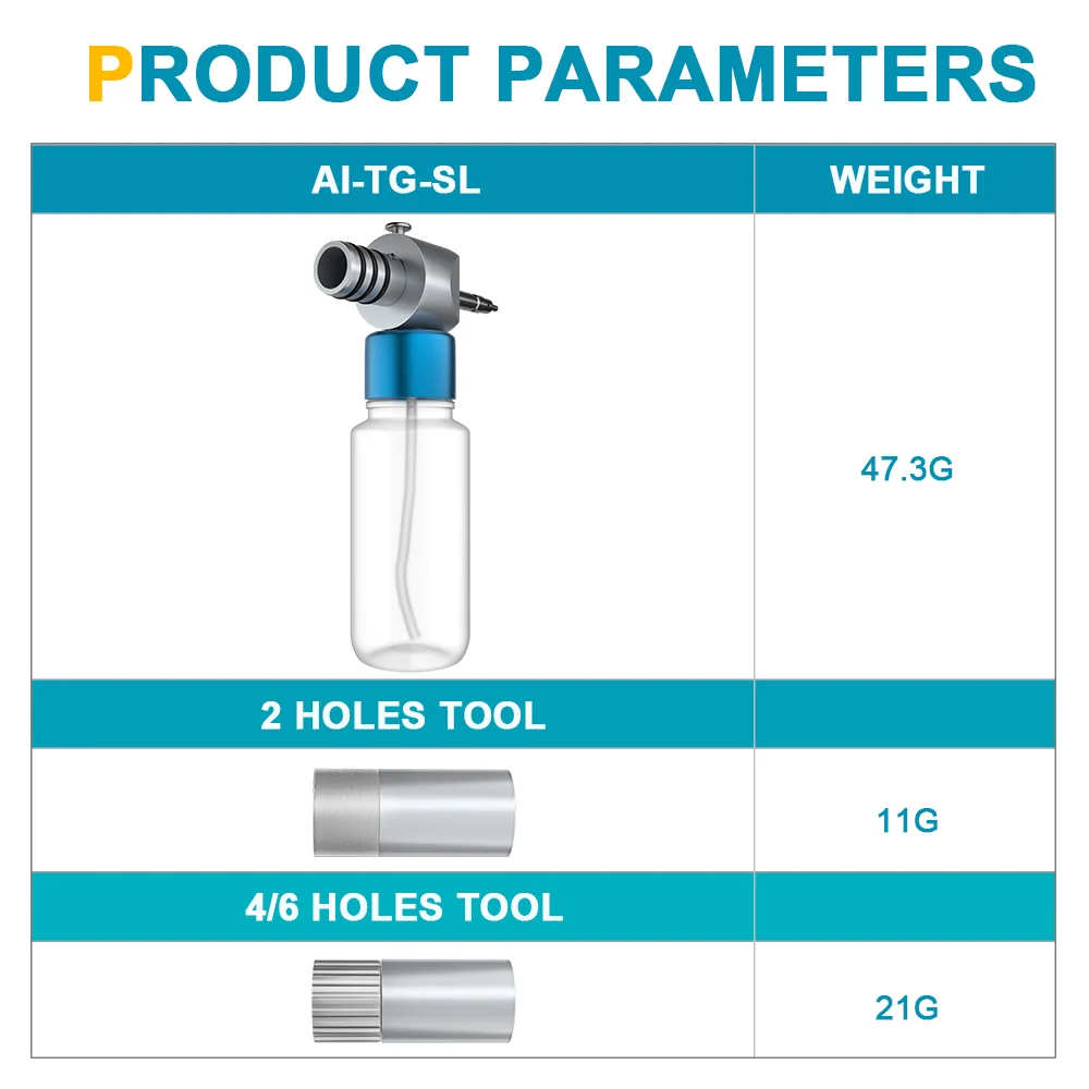 AI-TG-SL стоматологический наконечник, смазка для очищающего масла с 2 стильными коннекторами, инструмент для обслуживания для транспортного угла