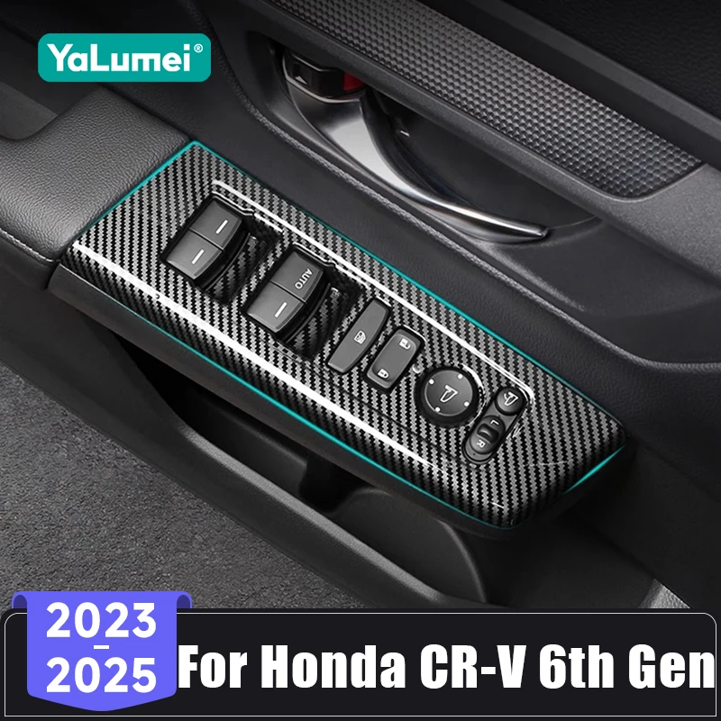 Für Honda CR-V CRV 6th Gen 2023 2024 2025 Auto Fenster Glas Lift Schalter Taste Trim Abdeckung Tür armlehne Panel Rahmen Zubehör