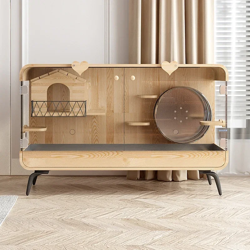 Высококачественный шкаф для телевизора в клетке из цельного дерева