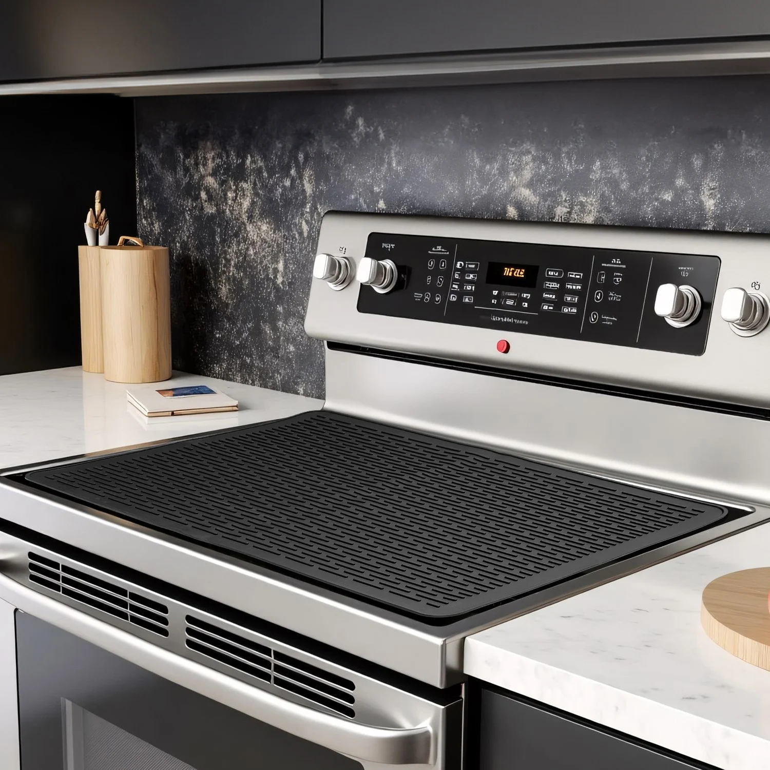 Cubierta superior de estufa para estufa eléctrica, alfombrilla de silicona para estufa superior de vidrio, protector de mesa de cocina de vidrio, alfombrillas de secado de platos XL