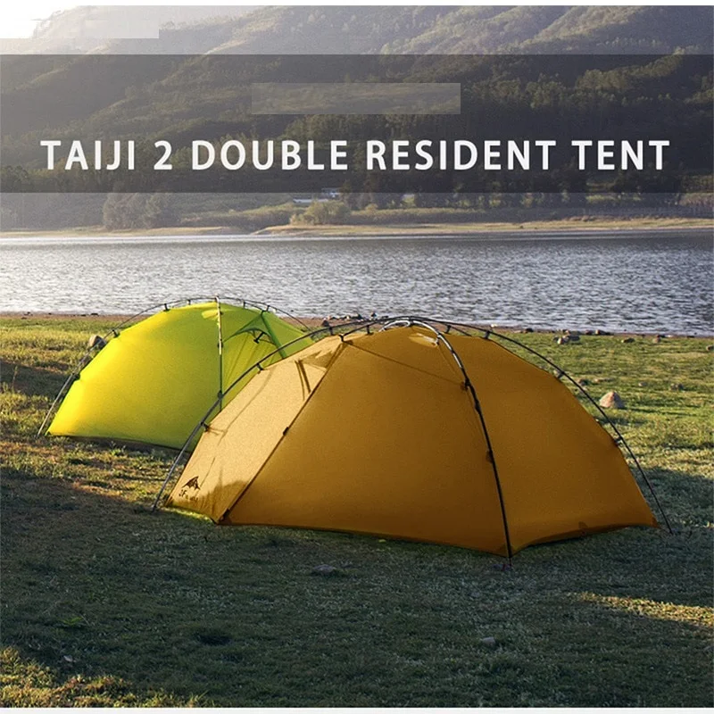 FLAME\'S CREED TAIJI 2 15D Nylon Camping Ultralight Tent Outdoor 2 Persons 3/4 Season Double Layer Camping Hiking Tents