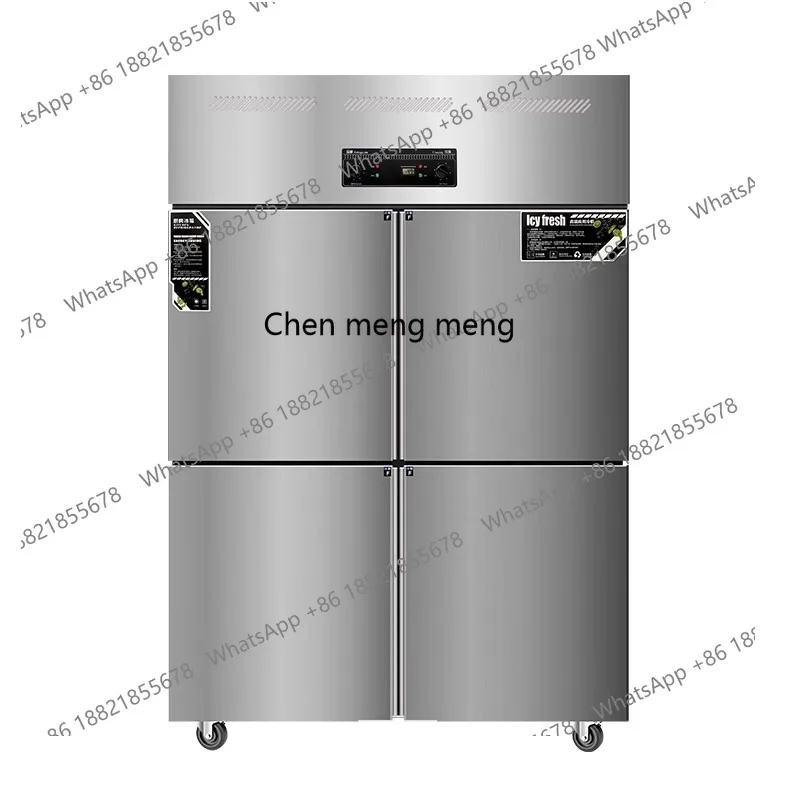 Four-door refrigerator commercial large-capacity refrigerated freezer vertical 4-door hotel freezer