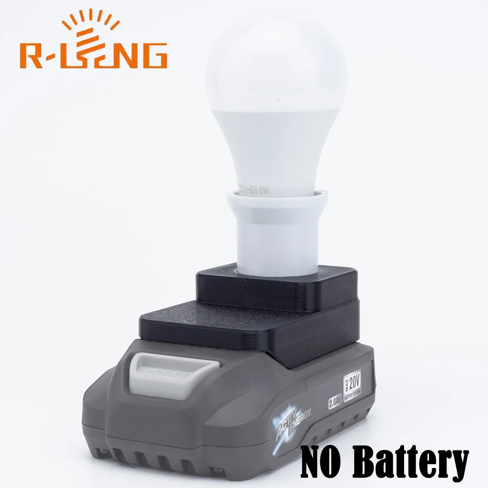 Conduziu a Lâmpada de Luz Trabalho E27 para Aldi Ferrex Activ Energia 20v Bateria Lítio Interior e Exterior Lâmpada Luz Portátil 5w