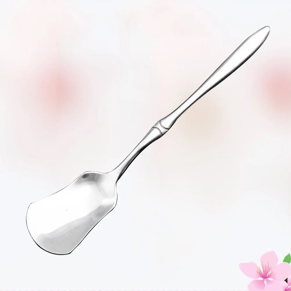 Stainless Steel Spoon Thicken Long Handle Ice Cream Spoon Pudding Spoon Coffee Milk Spoon