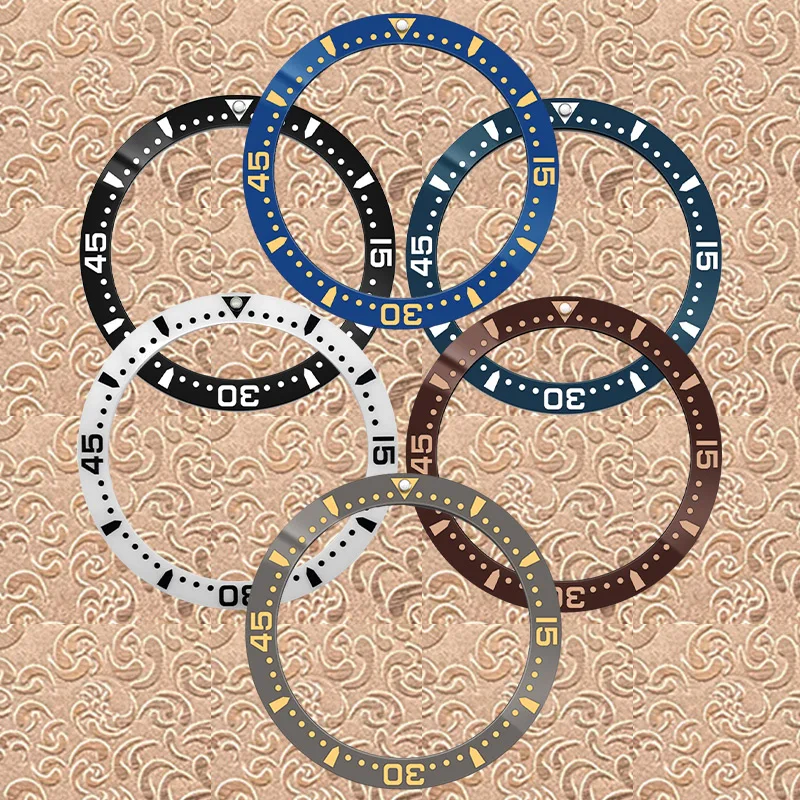 

38mm*30.6mm Watch Ceramic Bezel Insert Ring for 40mm SUB Mens Watch Cases Ring Replacement Accessories SKX007 SRPD Watch Parts